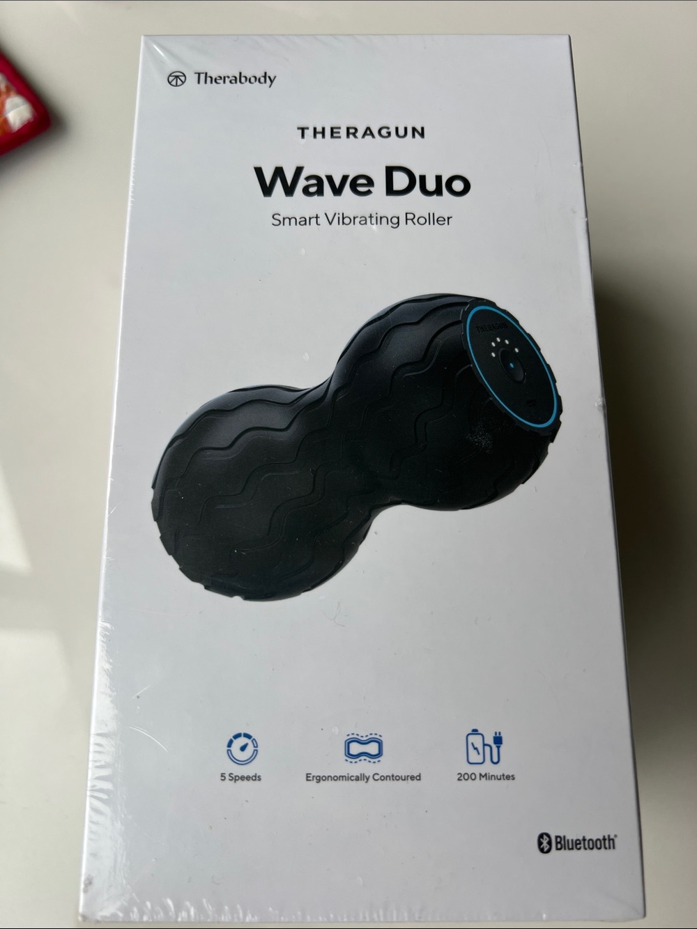 Therabody Theragun Wave Duo Smart Vibrating Roller - Black with Blue Accent